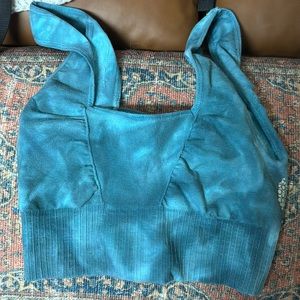 xs/s blue tie dye free people bra